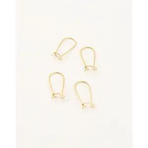 Arched Ear Wire, 20x9mm, (4pcs)