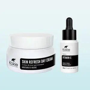 Kokie Professional Skin Refresh Day Cream & Vitamin C Serum Duo