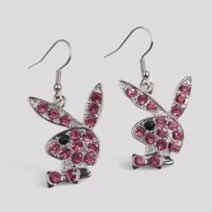 Rhinestone Statement Bunny Earrings - Cute Dangle Earrings