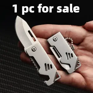 Portable Folding Knife, Sharp Multi-Functional Keychain Fruit Cutter, Mini Opening Tool, Convenient Carry Pocket Knife