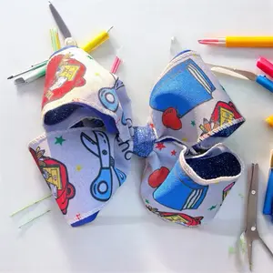 Hair Bow School Theme with School Supplies Design for Kids School Accessories