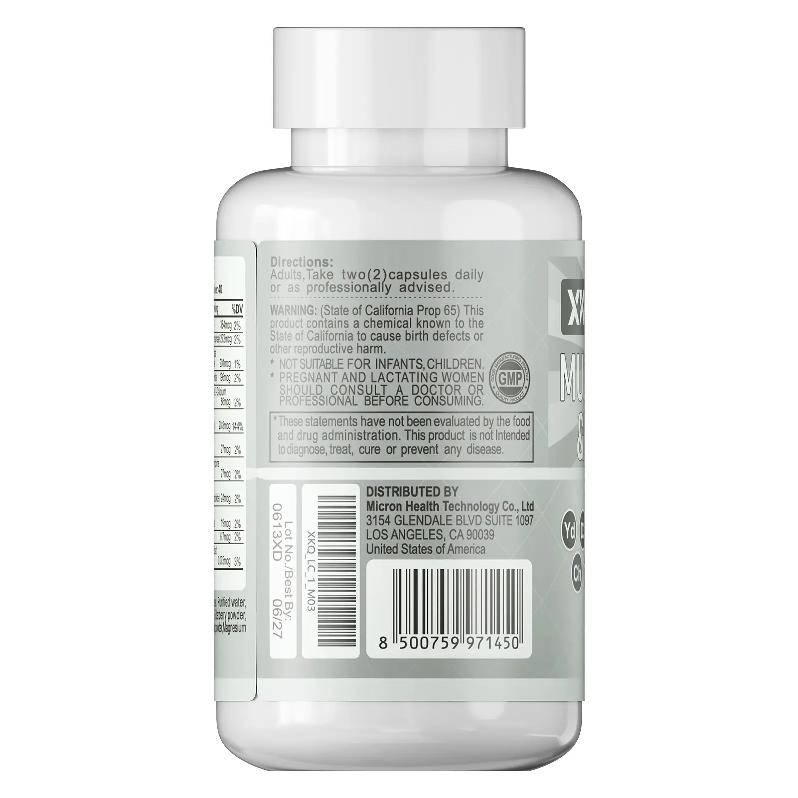 XKQ Multi Vitamins & Minerals - 80 Capsules, Comprehensive