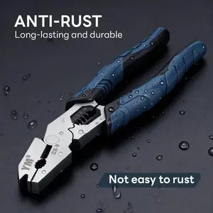 Industrial-Grade Chrome-Vanadium Steel Pliers - 6-in-1 CR-V Labor-Saving Angled-Head Multi-Function Tool for Home Repair & DIY Projects