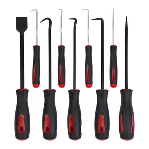 9Pcs Precision Scraper Hook and Pick Tool Set - Automotive Removal Kit for O-Rings, Seals, Gaskets & Hoses - Heavy Duty Carbon Steel Mechanic Tools for Car Repair, DIY & Garage - Professional Gasket Scraper & Pick Set Gift for Men