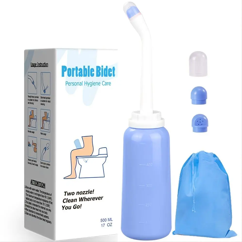 Portable Bidet Sprayer, Handheld Bidet Sprayer, 1 Count 120 Degree Elbow Design Bidet Cleaning Sprayer, Toilet Cleaning Supplies For Home Bathroom, Water, Modern