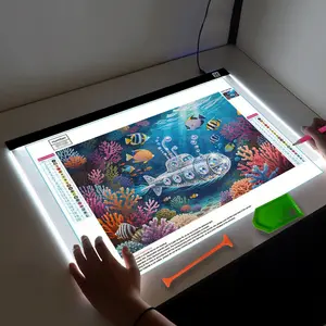 USB Powered A2 A3 A4 A5 LED Light Pad Kit for Artificial Diamond Painting with Adjustable Brightness