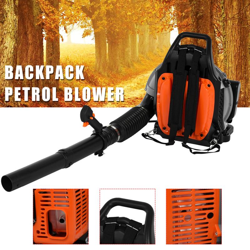 Explorinox Leaf Blower 2-Stroke Engine Multi-purpose 63 Cubic Centimeter High Strength Snow Blower for Outdoor Use with Additional Attachments