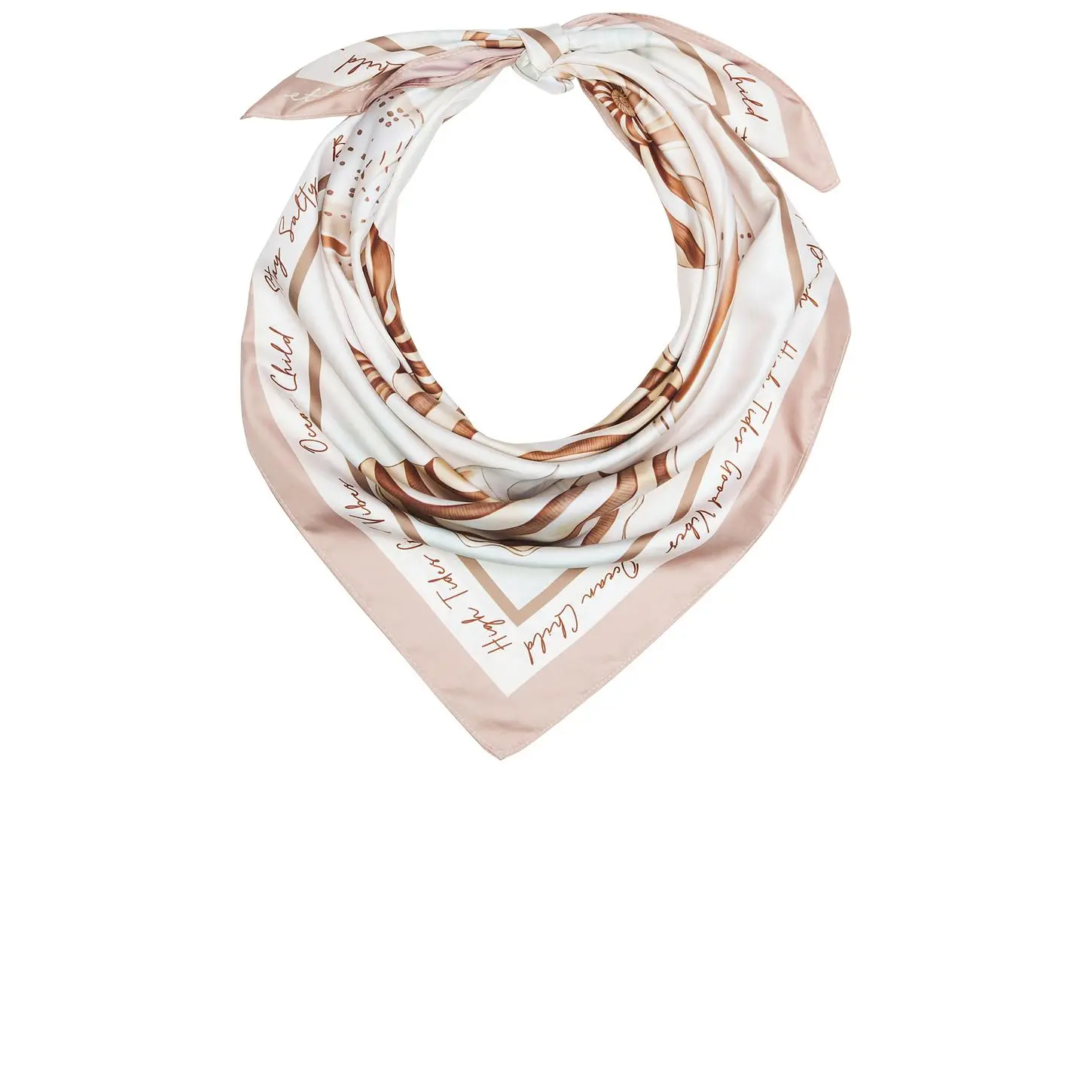 Ettika Coastal Sea Shell Scarf in Beige