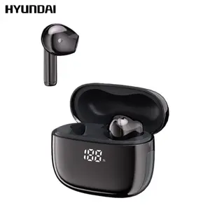 HYUNDAI Y46 In-Ear Wireless Headphones, Bluetooth 6.0 Stable Low-Power Connection, Digital Battery Display, 360° Spatial Surround Sound, Mirror-Finish Metallic Design, Hi-Fi Audio for Music & Calls, Compatible with Android & iOS