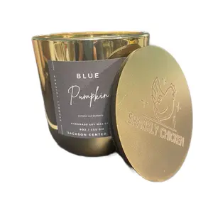 Blue Pumpkin Soy Wax Candle Handmade with Blueberry & Pumpkin Aroma for Autumn Decoration Ornaments