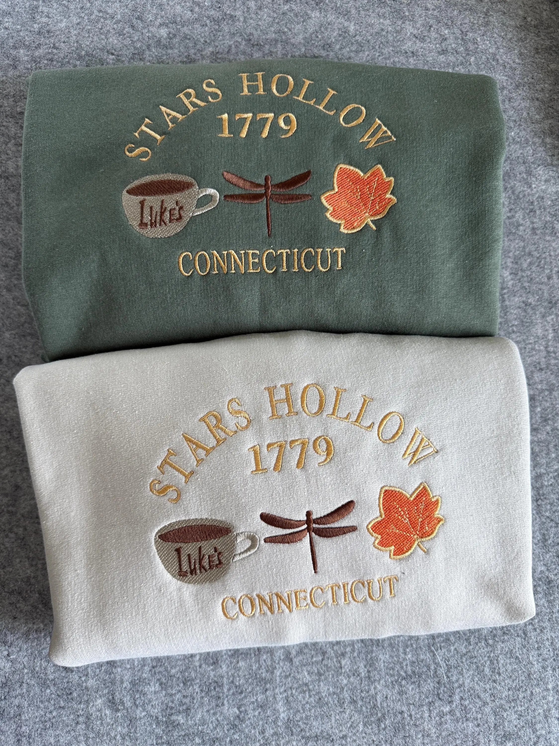 Stars Hollow fall Embroidered Sweatshirt gildan 18000