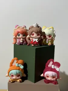 Rubby Hello Bunny Popbean Decoration Adorable Miniature Figurines with Unique Outfits and Expressions for Collectors