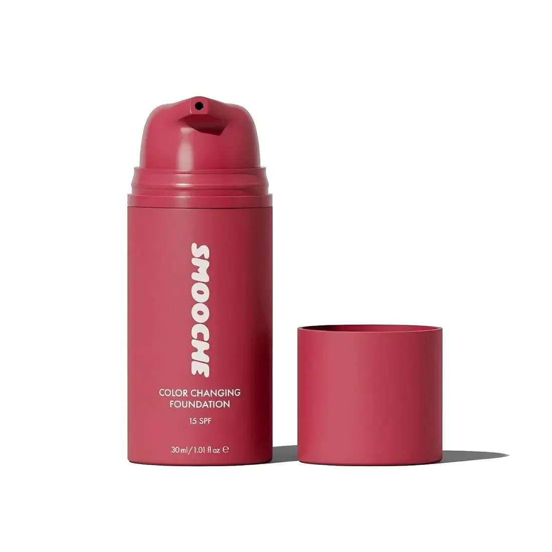 SMOOCHE Color Changing Foundation, Skin Tone Adapting Liquid Makeup with a Natural Finish, Blurs Imperfections & Fine Lines, SPF 15 for All Skin Types, 1.01 fl oz, 30Ml, Spf Coverage Bb & Cc Creams, Regular Ed., Cosmetic, Bb Cream With Spf