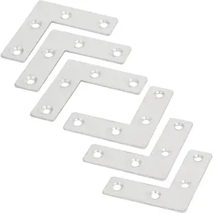 36 count Corner Brace Plates Metal L Shaped Flat Repair Plates Corner Brace Brackets 50mmx50mmx1mm