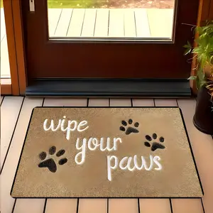 Funny Wipe Your Paws Pet Design Doormat, Humorous Entrance Rug, High-end Design Highly Absorbent Floor Mats, Anti-slip Quick drying Soft Carpets, Suitable for Multi-scenario, Indoor Outdoor Entrance Carpet Home Decor, Household Decorative Rug