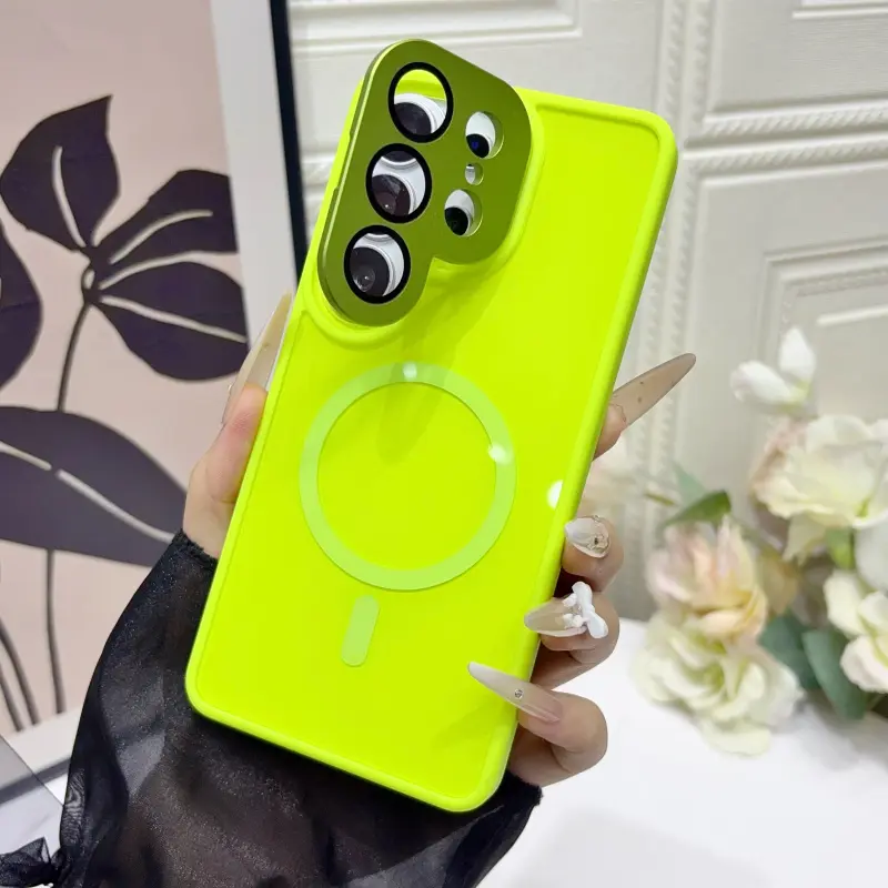 [Free.ship]For S26 Ultra S25 S24 S23  - Magnetic Glossy Hard Case, Military-Grade Shockproof Slim Fit Cover with Kickstand, Built-in Camera Lens Protection, Anti-Scratch Bumper Shell, Solid Color Phone Case special christmas gift