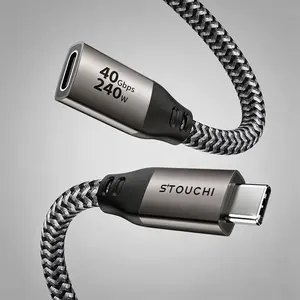 For MacBook/iPhone, USB C Extension 3.3FT, 240W Charging 8K@60Hz, Stouchi