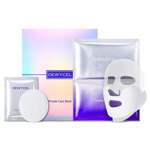 DEWYCEL PRIVATE CARE MASK with edelweiss callus culture extract | 3STEP face mask for glow skin - elasticity, hydrating, firming | Soothing Recovery & Moisture with Panthenol, Niacinamide