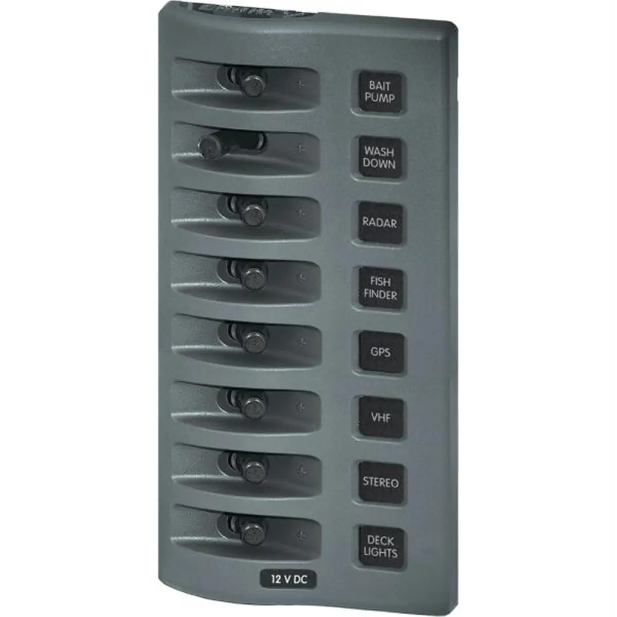 4309 Blue Sea 4309 WeatherDeck&reg; 12V DC Waterproof Switch Panel - 8 Position
