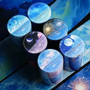 Yi Bird Night Island Starlight Pet Tape Series, 6 Designs, High-Quality Adhesive Tape, Perfect for DIY Projects & Home Use
