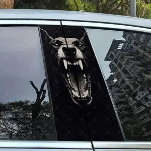 2pc Creative Vinyl Stickers Car B Pillar Protection Decals Car Decorations Easy Peel & Stick Sunproof Waterproof Scratch Resistant for All Cars Graphic Decal