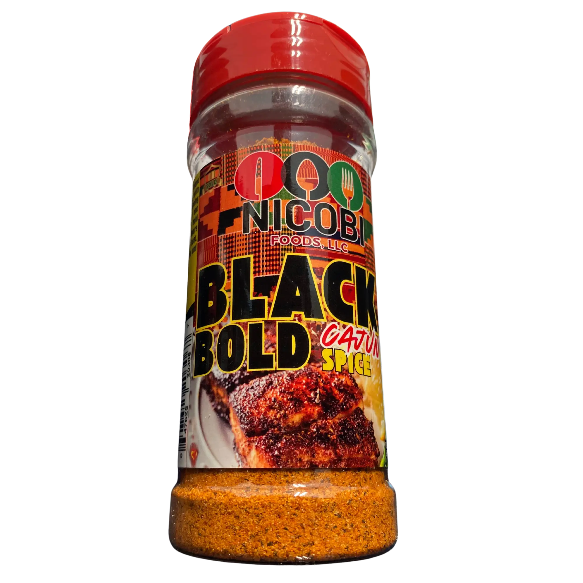 Nicobi Foods Black-N-Bold Cajun Spice – Smoky, Bold Blackening Seasoning for Grilling, Roasting & Blackened Dishes – Authentic New Orleans Flavor, All-Natural Ingredients