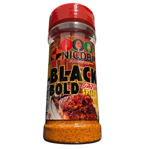 Nicobi Foods Black-N-Bold Cajun Spice – Smoky, Bold Blackening Seasoning for Grilling, Roasting & Blackened Dishes – Authentic New Orleans Flavor, All-Natural Ingredients