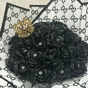 Ramo Buchon Ribbon Rose Bouquet - Eternal Roses