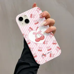 Transparent Air Cushion Love-Cherry TPU Case for Apple iPhone 6/7/8/X/11/12/13/14/15/16 Pro Max, Full-Bodied Anti-Drop Protection with Precise Cutouts