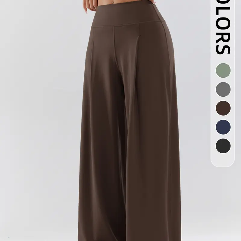 Women's Spring Summer Basic Wide Leg Pants Casual Streetwear Bottom Elastic Design, Loose Fit, Comfortable for Daily Wear