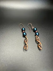 DNA Double Helix Charm Earrings