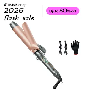 Thirtek 1/1.25/1.5 Inch Curling Iron with Ceramic Tourmaline Barrel, Curling Wands with 15 Temps for All Hair Types, Long-Lasting, Smooth Salon Finish, 60-min Auto Shut-Off, Dual Voltage Hair Curler Adjustable