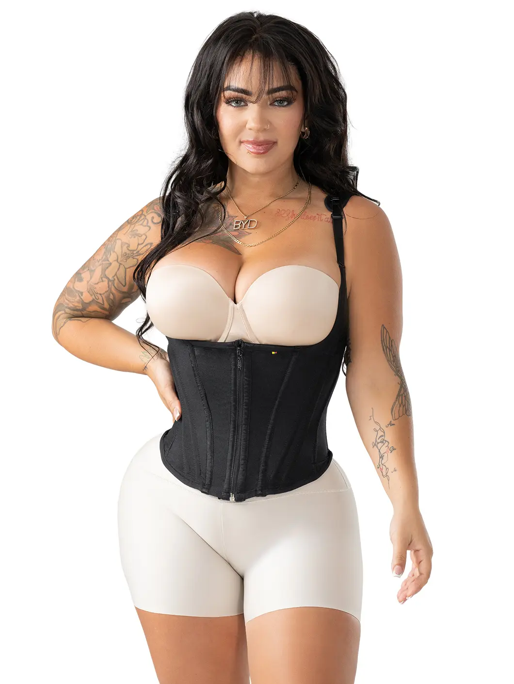 Snatched Body Vest Underbust Corset | Waist Cincher Shapewear with Straps & Front Zipper Snatched Body Vest Underbust Corset | Waist Cincher Shapewear with Straps & Front Zipper