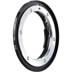 K&F Concept Updated Metal Aluminium Manual Lens Adapter for Nikon F/AI Lenses to Canon EOS EF/EF-S Cameras, Camera Accessories