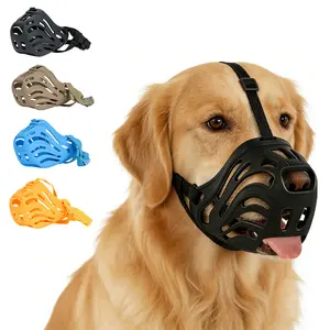 Silicone Dog Muzzle - Anti Bite Anti Barking Anti Chewing, Breathable & Adjustable, for Small Medium Large Dogs, Allows Drinking & Panting