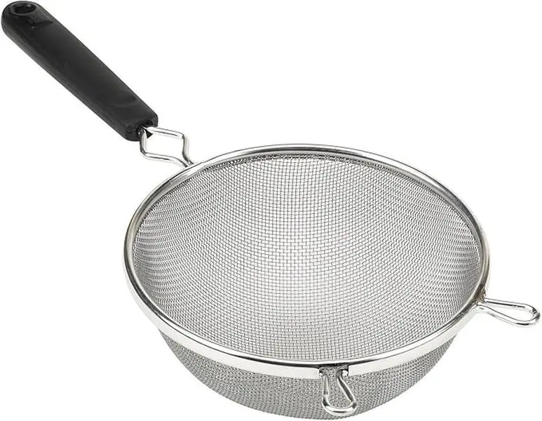 Everyday 6" Mesh Strainer with Stainless Steel Mesh and Frame, Fine Mesh Sifter, Kitchen Strainer for Rice, Metal Sieve, Colander