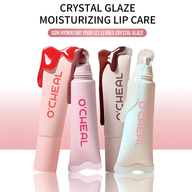 O'cheal Moisturizing Glossy Liquid Lipstick Lip Glaze, Long-Lasting Waterproof, Vibrant Colors, New Design, Vegan, Women's Exclusive, Hydrating Formula