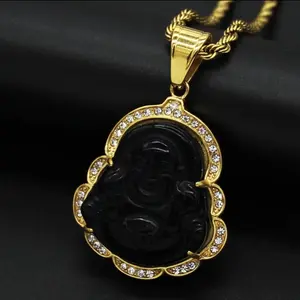 Black Buddha Pendant