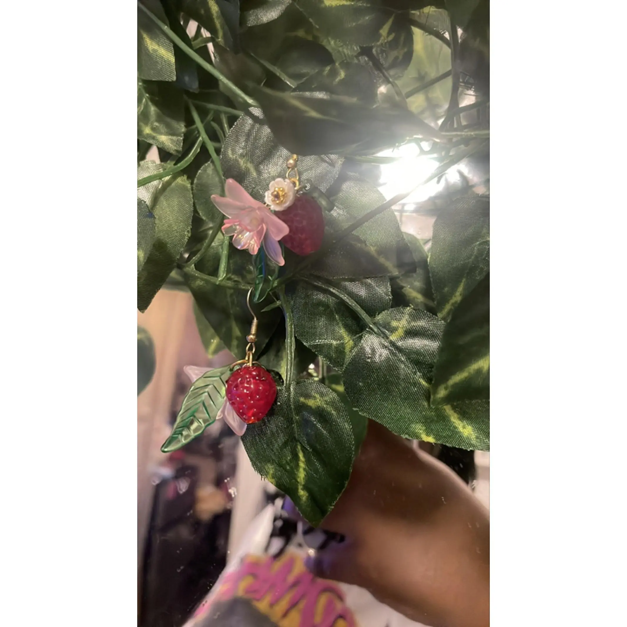 Strawberry Earrings - Adorable Red Berry Design for Women, Perfect for Casual Wear, Lightweight and Comfortable