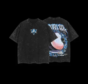 Pocket Monsters "Snorlax" Vintage Unisex Oversize Anime Manga Acid Washed Heavyweight Cotton T-shirt for Fans