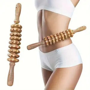 1Pc Handheld Body Relief Roller Massager, Ergonomic Handle, Muscle Massager, Body Care - A Massage Tool Suitable For The Massage Of Arms, Legs, Thighs, Buttocks And Back