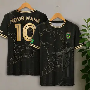 Personalized Brazil Soccer Jersey, Customized Brasil Soccer Jersey Game Day For Men