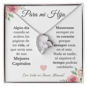 Necklace Gift For Daughter From Dad or Mom, Daughter Necklace from Dad and Mom, Birthday Gift for Daughter, A Mi Amada Hija, Regalo para mi Hermosa Hija, Regalo para hija, Regalo de Cumpleaños