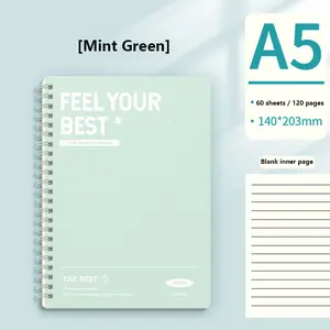 Thick Coiled Notebook B5 Junior High Record Book, Horizontal Line A5 Exam Preparation, College Student Style Quote Journal