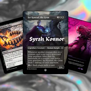 MTG Proxy 100+ Card Commander Deck Syrah Konnor Grim Graveyard Mill Damage Ping Aristocrats Mono Black Eternal Recursion Synergy Strategy Theme Ready to Play Magic Style Deck Perfect Gift for Collectors and Card Players