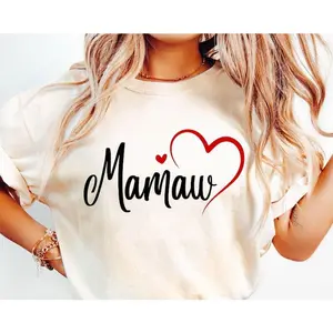Mamaw Heart T-Shirt, Mamaw Shirt, Mamaw Valentine Tee, Mothers Day Gift, Loved Mamaw Sweatshirt, Blessed Mamaw Hoodie