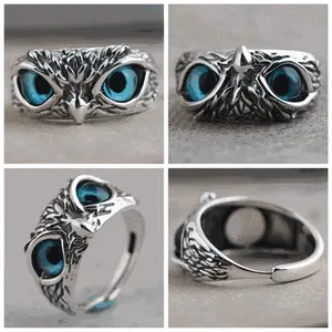 Owl of Wisdom Meets Vintage Chic - Adjustable Retro Owl Ring for the Bold & Romantic
