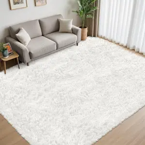 8x10 Area Rugs for Living Room Bedroom: Ultra Soft Fluffy Shag Rug Upgrade Non-Slip Non-Shedding Large Fuzzy Plush Carpet Indoor Floor Carpets for Kids Room Playroom Nursery Dorms Home Decor