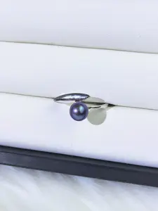 Freshwater Pearl Ring Adjustable S925 Ring for Gift or Daily Wear