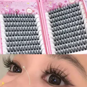 False Eyelashes That Can Be Directly Adhered without Glue - 240 Clusters, Intelligently Variable, Thick and Beautiful, Suitable for Beginners, Glue-free False Eyelashes, High Quality Eyelashes, DIY False Eyelashes, Glueless Lashes Clusters